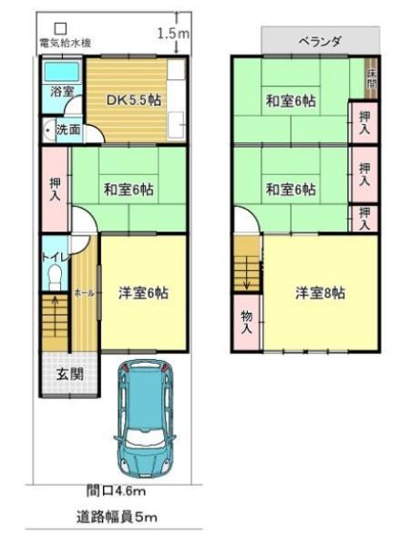 京都市山科区西野大鳥井町の中古一戸建て
