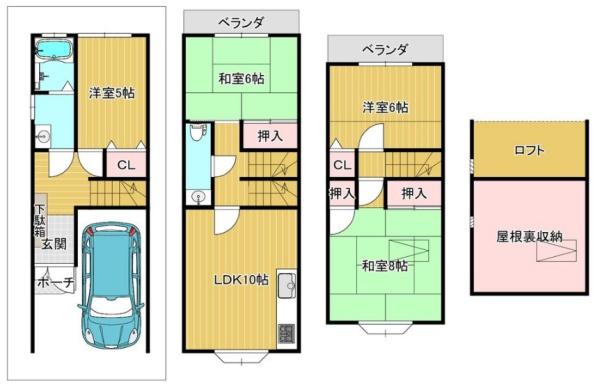 京都市山科区北花山横田町の中古一戸建