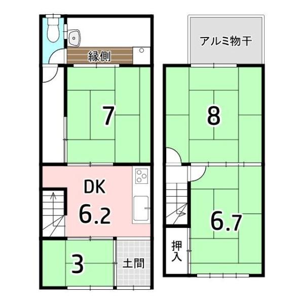 京都市中京区壬生下溝町の中古テラスハウス