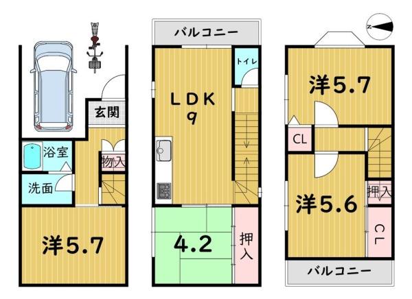 京都市上京区井田町の中古一戸建