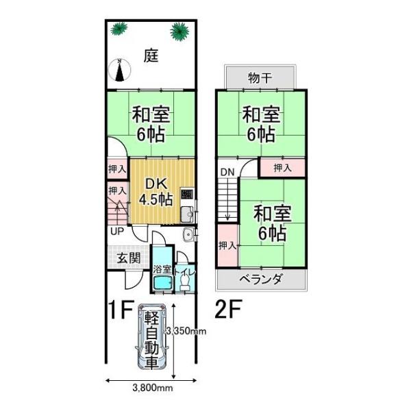 京都市北区上賀茂南大路町の中古テラスハウス