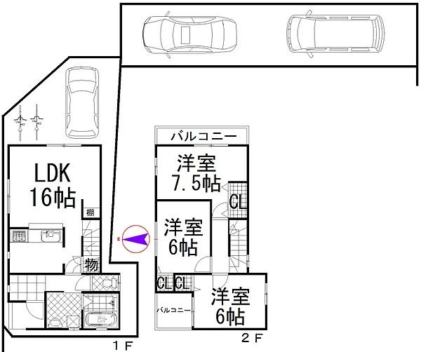 京都市山科区勧修寺東栗栖野町の中古一戸建