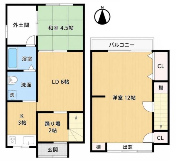 京都市山科区西野楳本町の中古テラスハウス