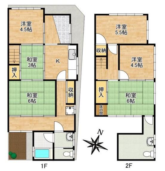 京都市東山区今熊野北日吉町の中古テラスハウス