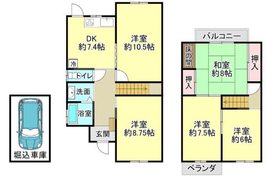 京都市山科区上花山桜谷の中古一戸建