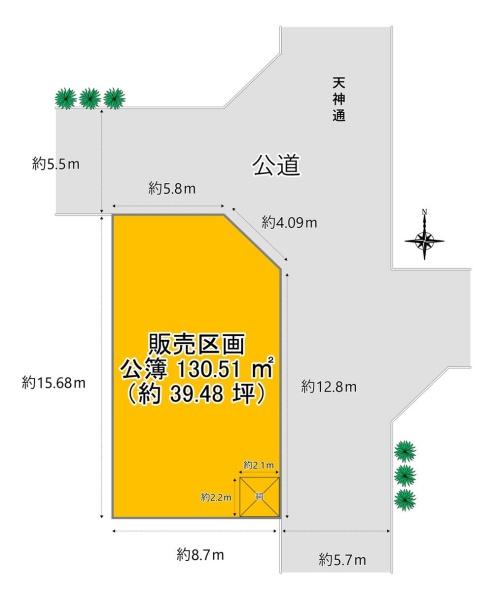 京都市中京区西ノ京原町の売土地