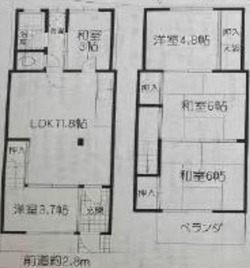 京都市右京区谷口垣ノ内町の中古テラスハウス
