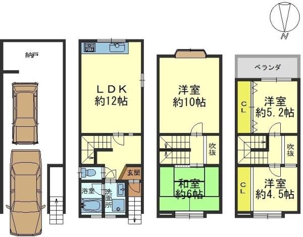 京都市山科区東野南井ノ上町の中古一戸建