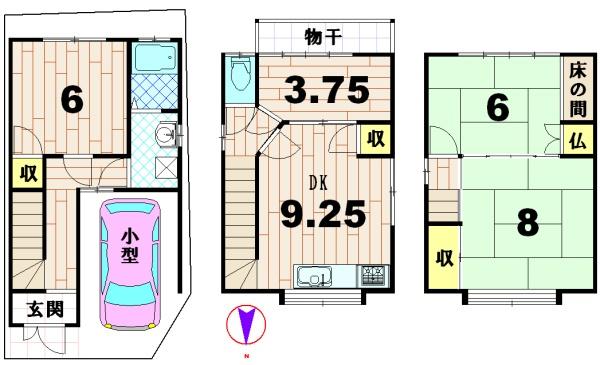 京都市右京区山ノ内北ノ口町の中古一戸建て