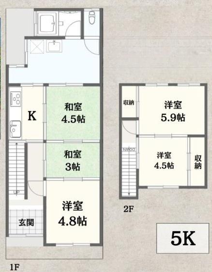 京都市伏見区深草瓦町の中古テラスハウス