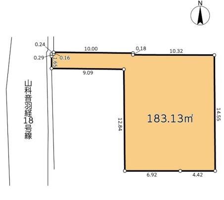 京都市山科区音羽稲芝の土地