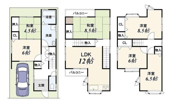 京都市伏見区久我森の宮町の中古一戸建て