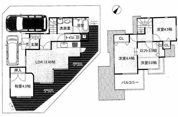 京都市山科区御陵岡ノ西町の中古一戸建