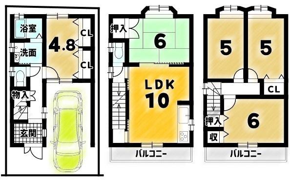 京都市伏見区深草平田町の中古一戸建て