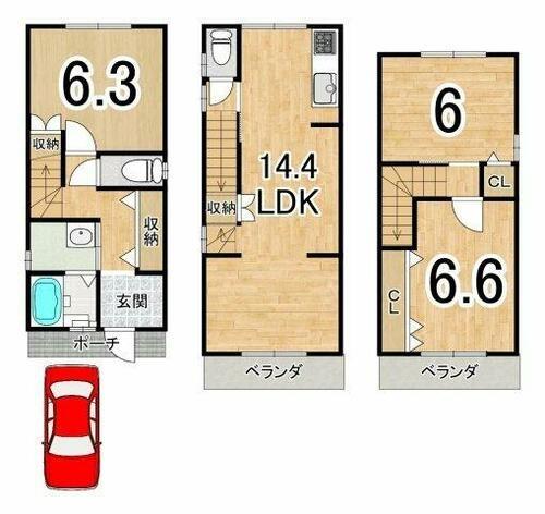 京都市北区大宮薬師山東町の中古一戸建て