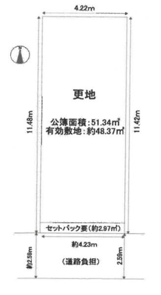 京都市上京区六軒町通下立売上る七番町の土地