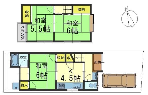 京都市山科区上野御所ノ内町の中古一戸建