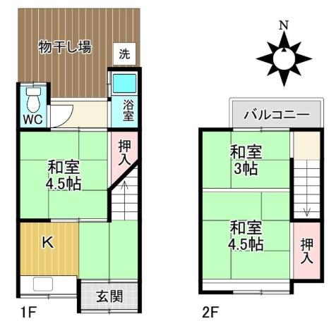 京都市山科区西野大鳥井町の中古一戸建て