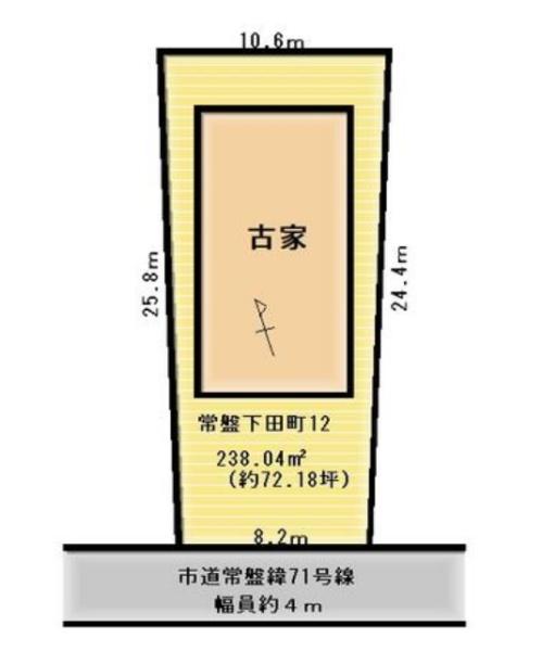 京都市右京区常盤下田町の土地