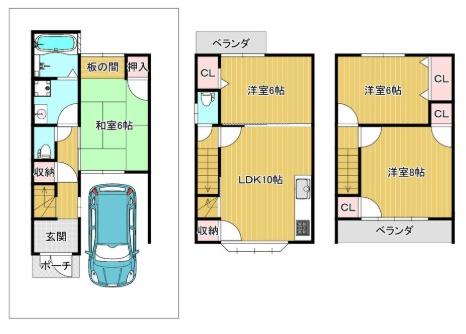 京都市東山区福稲高原町の中古一戸建