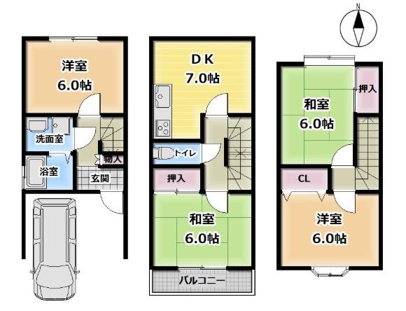 京都市山科区西野楳本町の中古一戸建て