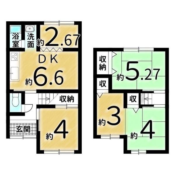 京都市山科区大宅古海道町の中古一戸建
