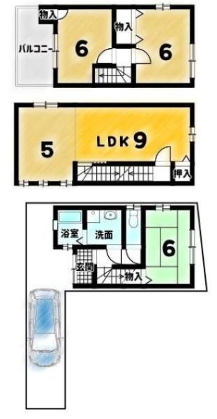 京都市西京区下津林番条町の中古一戸建て