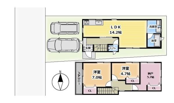 京都市山科区竹鼻扇町の土地