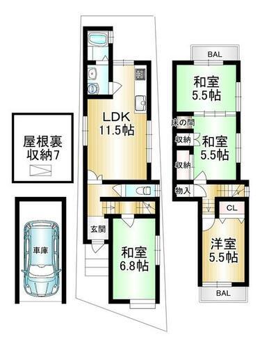 京都市西京区大枝中山町の中古一戸建