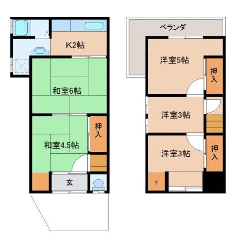 京都市山科区西野後藤の中古テラスハウス