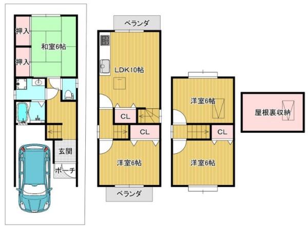 京都市西京区桂清水町の中古一戸建て