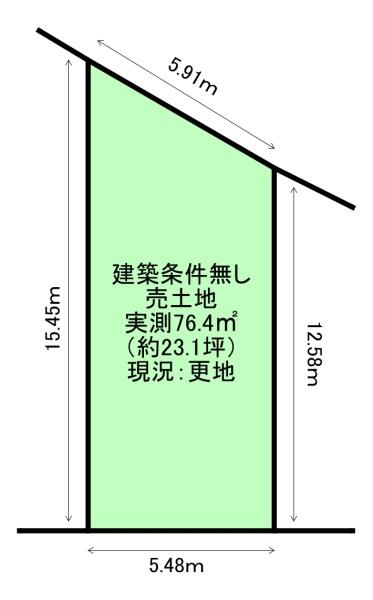 京都市北区紫竹上竹殿町の土地