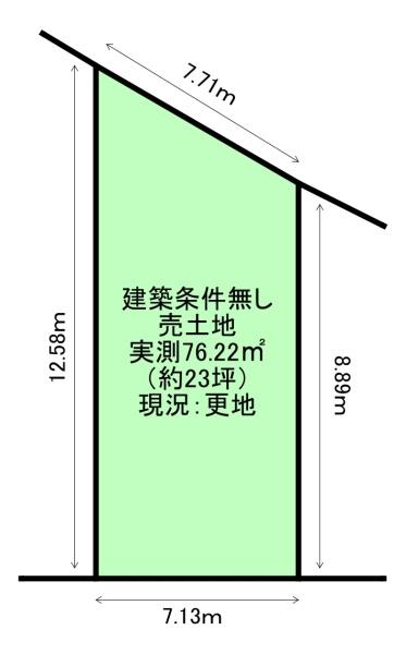 京都市北区紫竹上竹殿町の土地