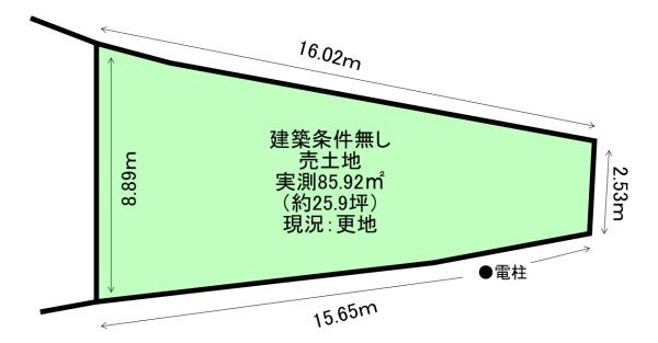 京都市北区紫竹上竹殿町の土地