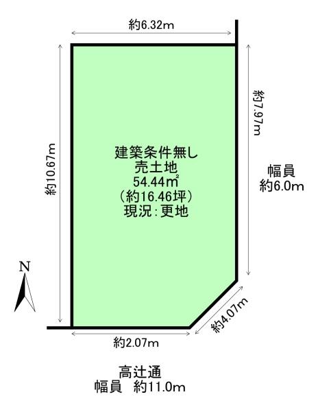 京都市右京区西院西平町の土地