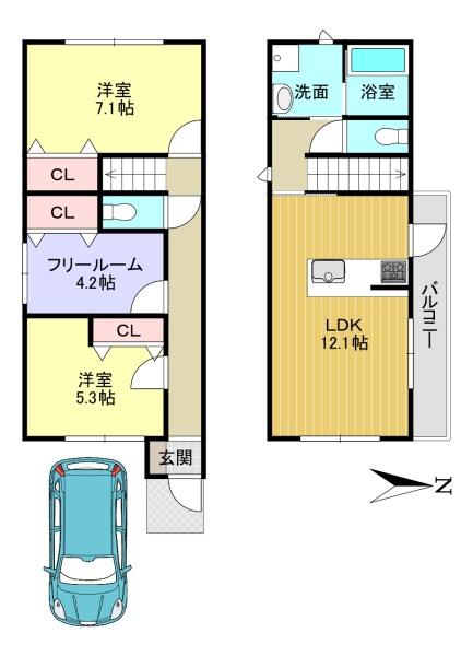 京都市北区小山板倉町の中古一戸建て