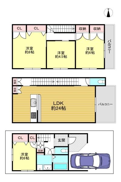 大阪市東淀川区下新庄６丁目の中古一戸建