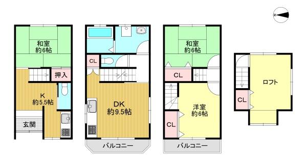 京都市中京区聚楽廻松下町の中古一戸建て