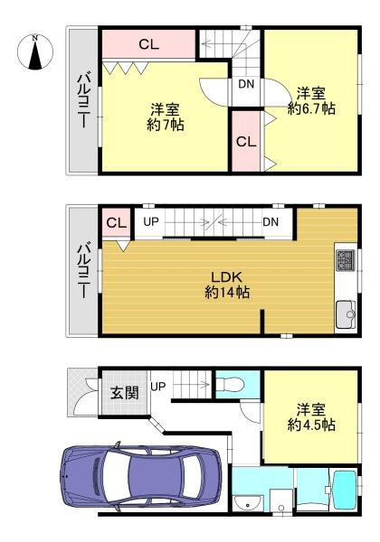 京都市右京区太秦野元町の中古一戸建て