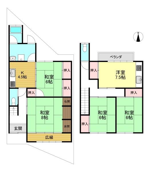 京都市北区衣笠開キ町の中古一戸建て
