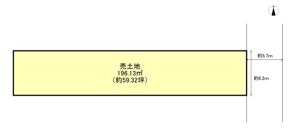 京都市上京区大宮通西裏芦山寺上る２丁目竪社南半町の土地