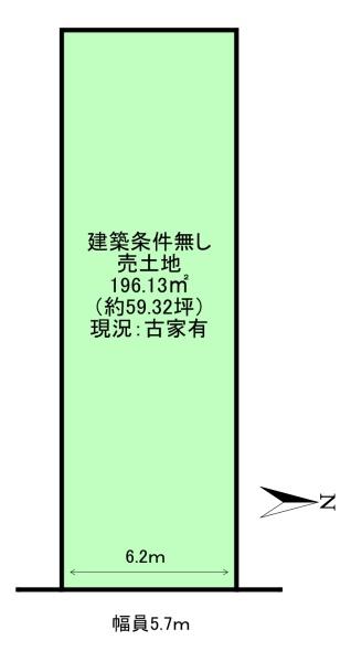 京都市上京区大宮通西裏芦山寺上る２丁目竪社北半町の売土地