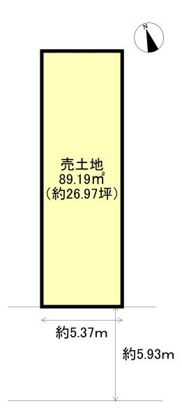京都市左京区田中大久保町の土地