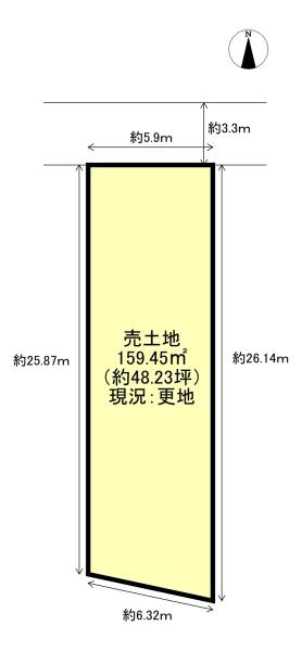 京都市山科区御陵大津畑町の土地