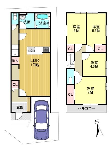京都市北区大将軍坂田町の新築一戸建