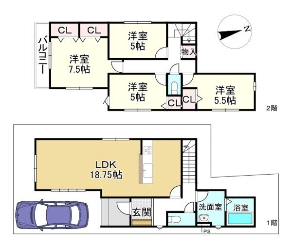 草津市東矢倉3丁目の新築一戸建