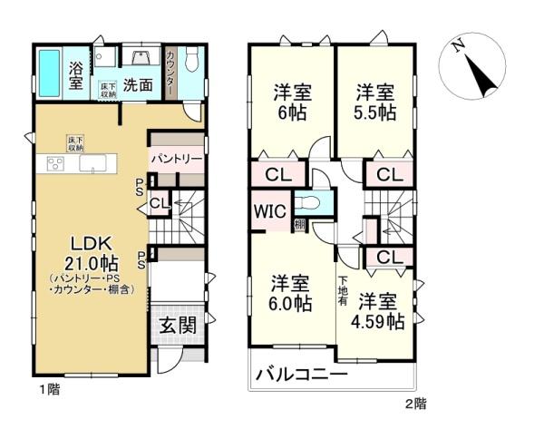 草津市上笠3丁目の新築一戸建