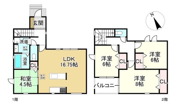 草津市上笠２丁目の新築一戸建