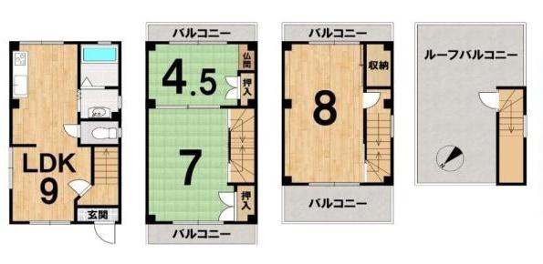 大阪市東淀川区西淡路５丁目の中古一戸建て