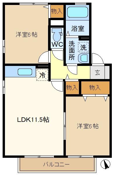 春日部市大場のアパート